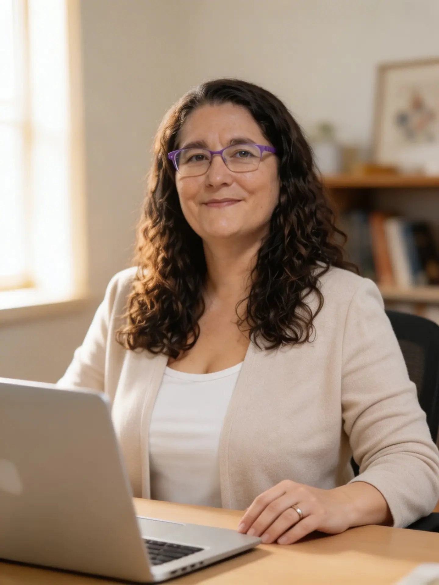 Emprendedora trabajando con su negocio online